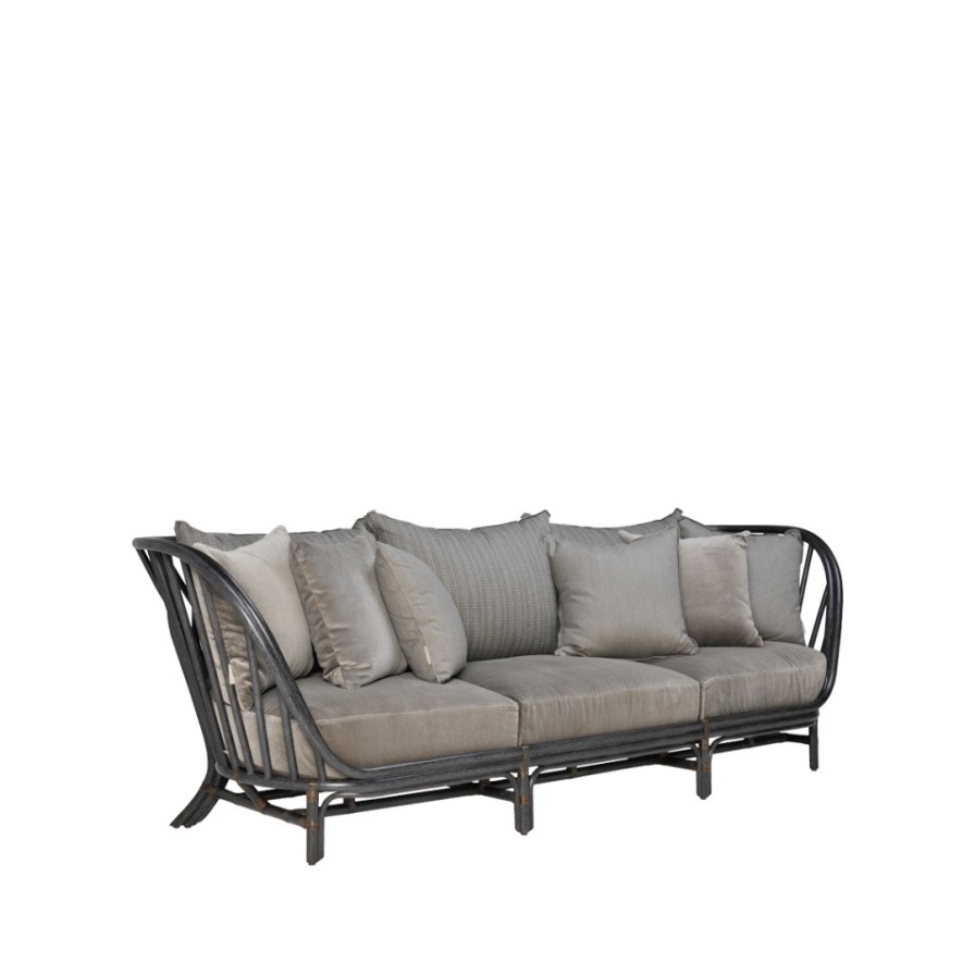 New Janus Janus Et Cie Kyoto Rattan Divano 3 Posti